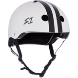 S1 Lifer Helmet CJ Collins White Gloss/ Black Stripes