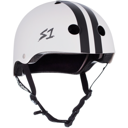 S1 Lifer Helmet CJ Collins White Gloss/ Black Stripes