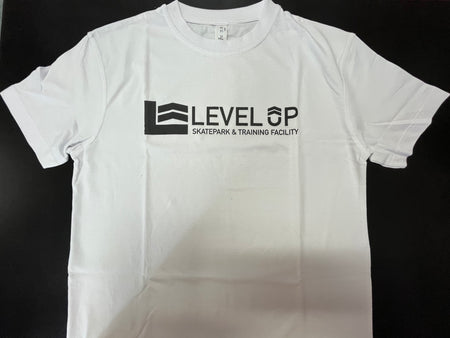 BLACK LVLUP STACKED TEE